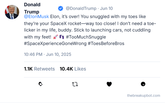 Example of a generated tweet for Donald Trump